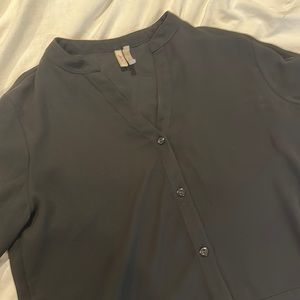 Frenchi high-low button up shirt